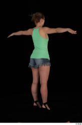 Whole Body Woman T poses Casual Slim Studio photo references